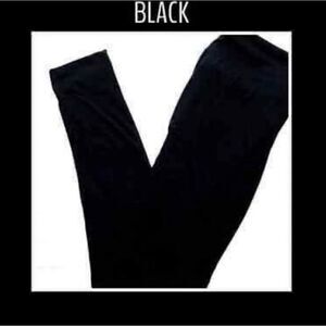 LulaRoe OS Solid Black Leggings Brand new